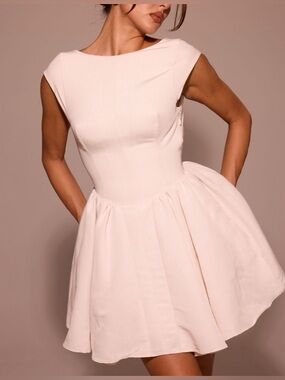 HOUSE OF CB 'Enchant' White Open Back Mini Dress NWT